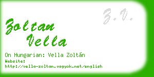 zoltan vella business card